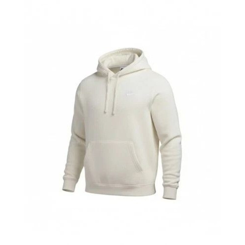 Nike Pullover Hoodie Mens XL Sportswear Club Fleece Sail White BV2654-134 XLarge
